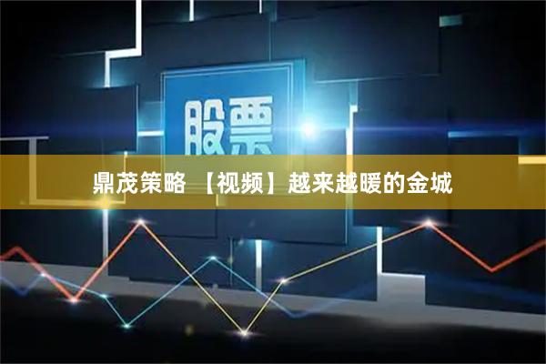 鼎茂策略 【视频】越来越暖的金城